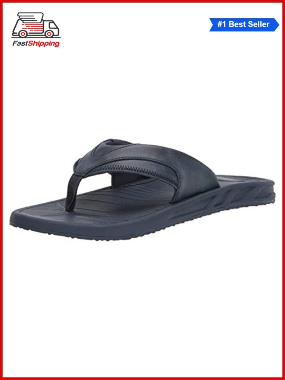 ✨Men's Slip-On Comfort Sandals Faux Leather Flip Flops Non-Slip Padded